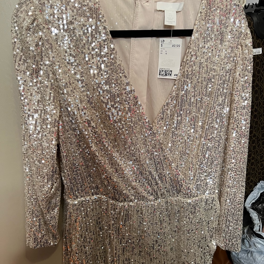 Sequins dress with skort NWT